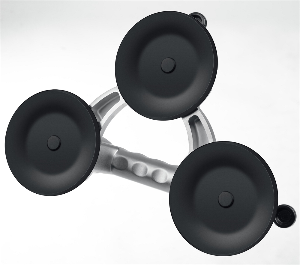 ЗУБР  140 кг, тройной алюминиевый подъемник на присоске, Профессионал (33723-3) 33723-3