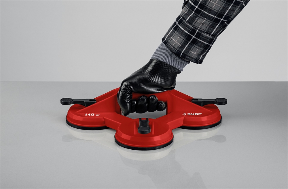 ЗУБР  140 кг, на присоске, тройной пластмассовый подъемник (33724-3) 33724-3