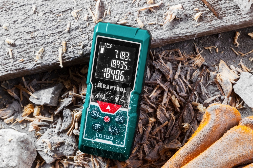 KRAFTOOL  LD-100, 5 см - 100 м, лазерный дальномер (34765) 34765