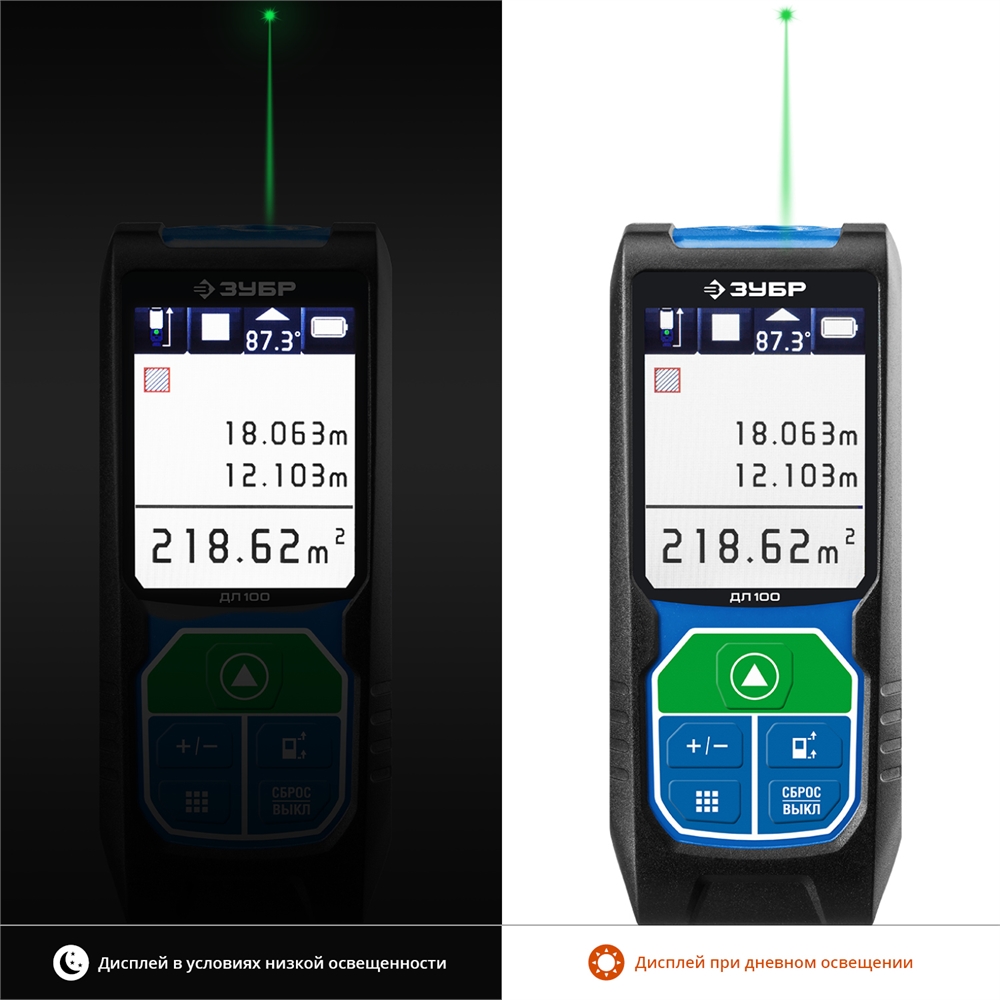 ЗУБР  ДЛ-100, 100 м, лазерный дальномер, Профессионал (34923) 34923