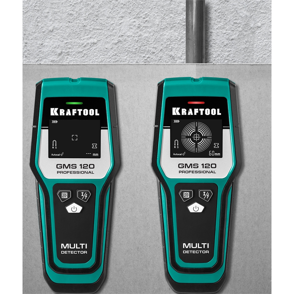 KRAFTOOL  GMS 120, ЖК дисплей, универсальный детектор (45298) 45298