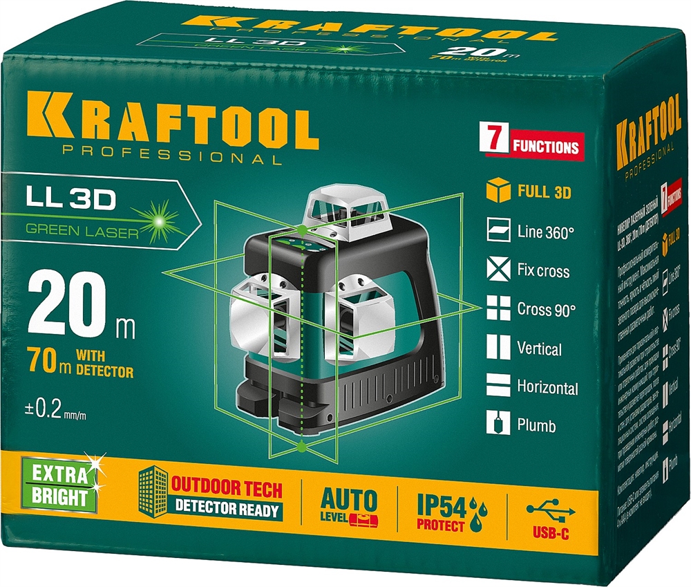 KRAFTOOL  LL 3D, лазерный нивелир (34641) 34641