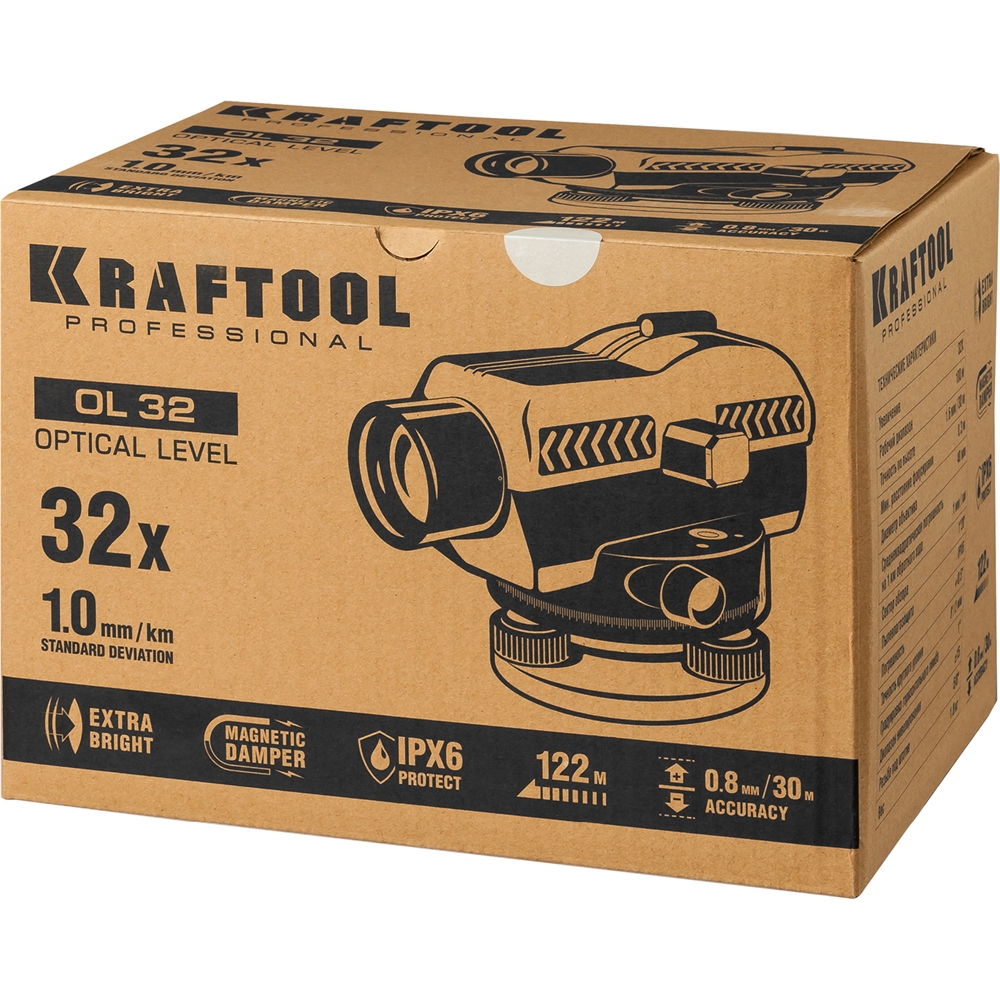KRAFTOOL  OL-32 100 м, оптический нивелир (34520) 34520
