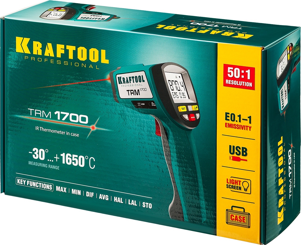 KRAFTOOL  TRM-1700, -30° +1650°С, пирометр инфракрасный (45701-1650) 45701-1650
