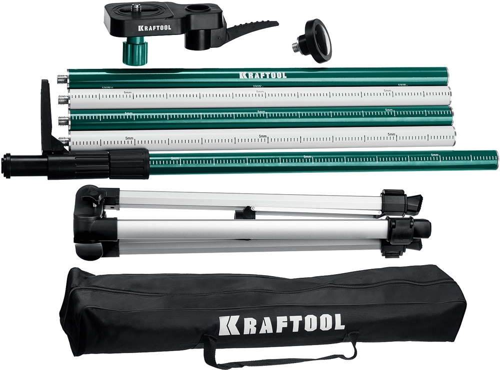 KRAFTOOL  SP 36, элевационная распорная наборная штанга-штатив с треногой (34723) 34723