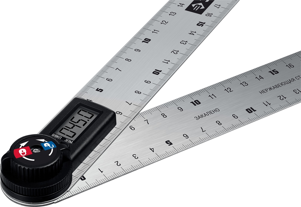 ЗУБР  300 мм, электронный транспортир-угломер, Профессионал (34296) 34296