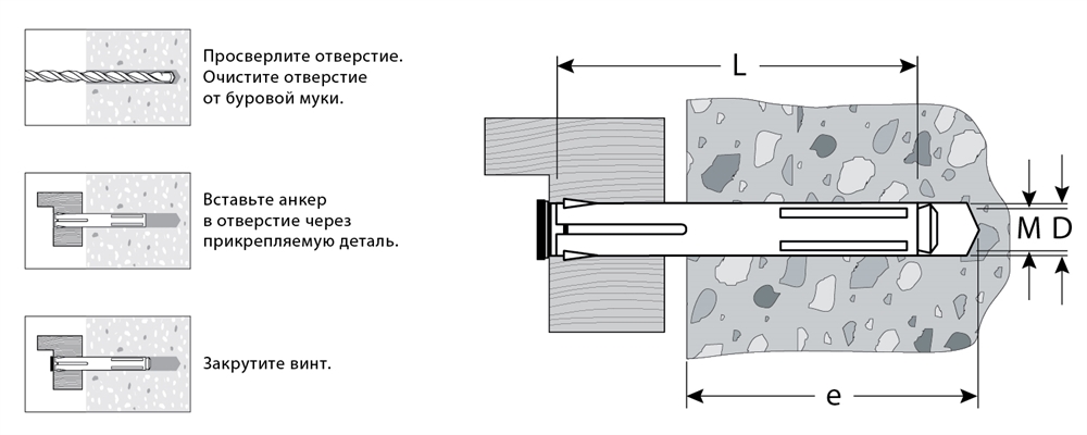 ЗУБР  8 х 72 мм, 70 шт, рамный анкер (302232-08-072) 302232-08-072