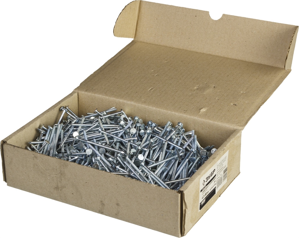 ЗУБР  90 x 4.2 мм, цинк, 5 кг, ершеные гвозди с плоской головкой (305200-42-090) 305200-42-090