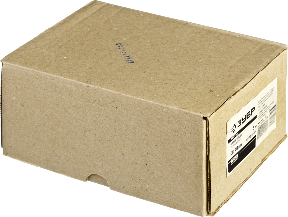 ЗУБР  ГОСТ 4029-63, 40 x 3 мм, цинк, 5 кг, толевые гвозди (305210-30-040) 305210-30-040