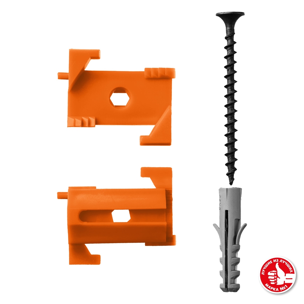 ЗУБР  ВИНТ-Н25, 25 шт, набор: СКШМ в комплекте с дюбелем и саморезом (30955-Н25) 30955-Н25