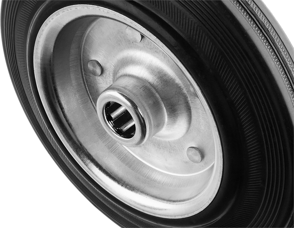 ЗУБР  d 100 мм, г/п 70 кг, игольчатый подшипник, резина/металл, колесо, Профессионал (30936-100) 30936-100