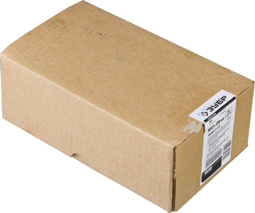 ЗУБР  ГОСТ 7798-70, кл. пр. 5.8, M12 х 120 мм, цинк, 5 кг, болт (303080-12-120) 303080-12-120