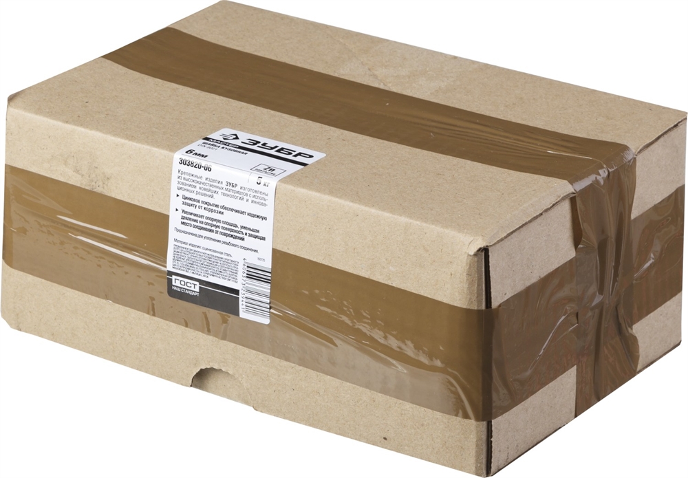 ЗУБР  DIN 9021, 6 мм, цинк, 5 кг, кузовная шайба (303820-06) 303820-06