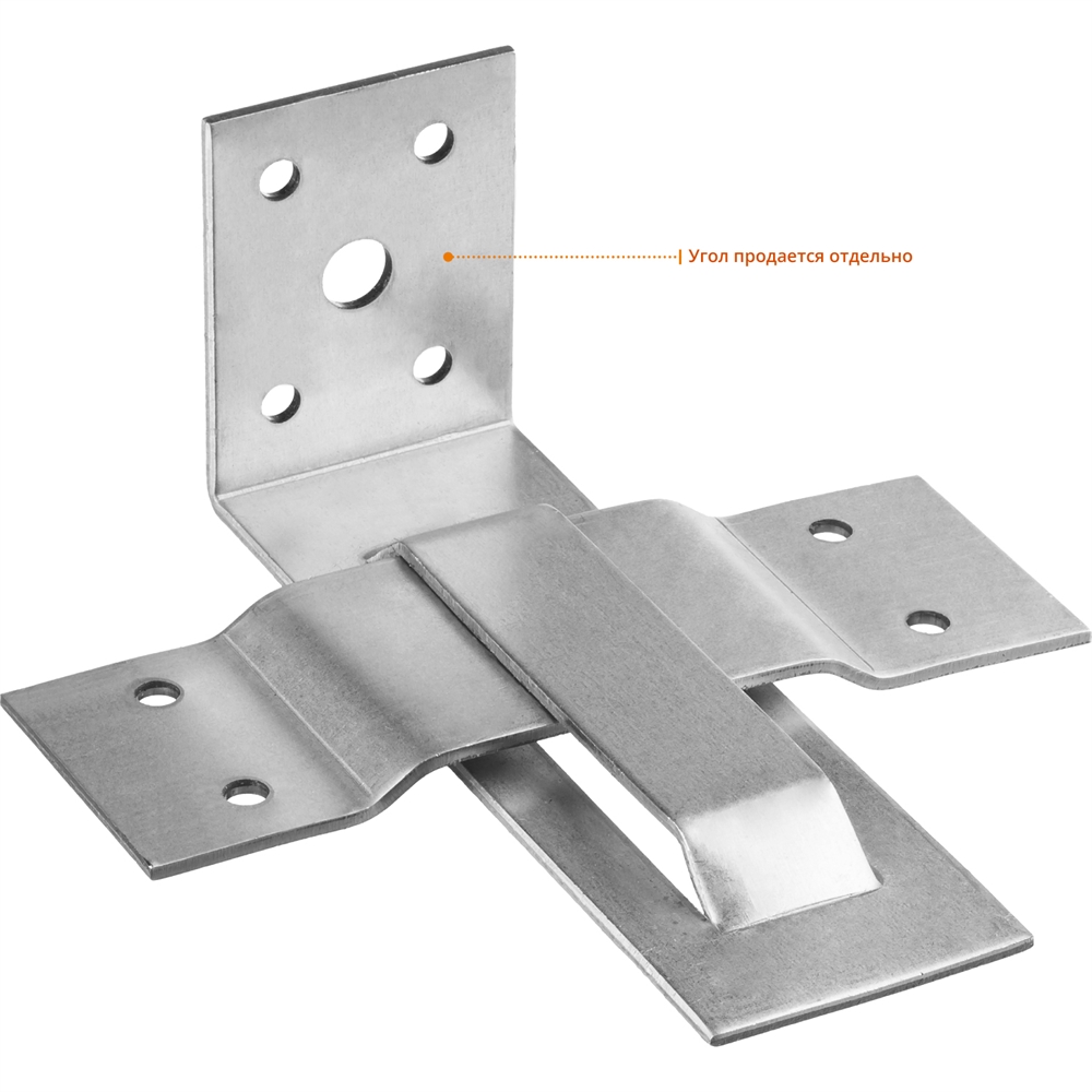 ЗУБР  СОС-2.0, 40 x 120 (60) x 2 мм, пластина, скользящая опора для стропил (310166-060) 310166-060