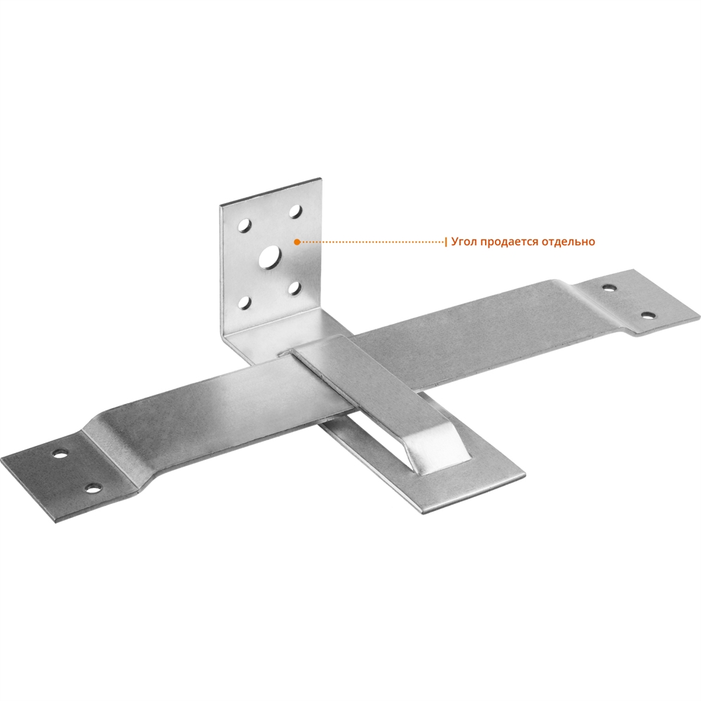 ЗУБР  СОС-2.0, 40 x 250 (190) x 2 мм, пластина, скользящая опора для стропил (310166-190) 310166-190