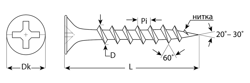 ЗУБР  СГД, 55 х 3.5 мм, фосфатированное покрытие, 170 шт, саморез гипсокартон-дерево, Профессионал (300031-35-055) 300031-35-055