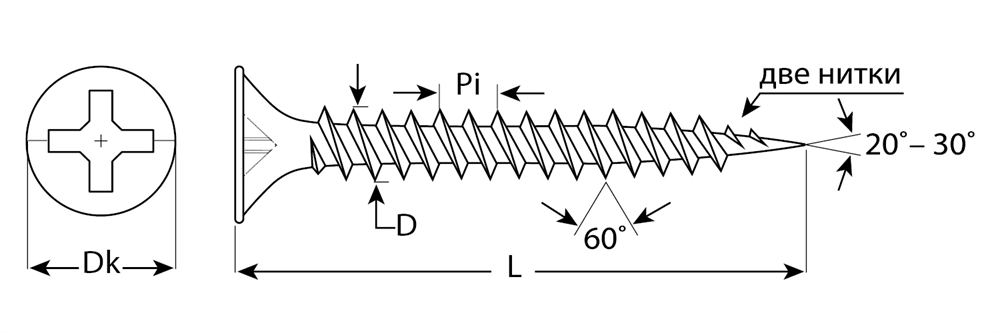 ЗУБР  СГМ, 51 х 3.5 мм, фосфатированное покрытие, 3100 шт, саморез гипсокартон-металл, Профессионал (4-300010-35-050) 4-300010-35-050