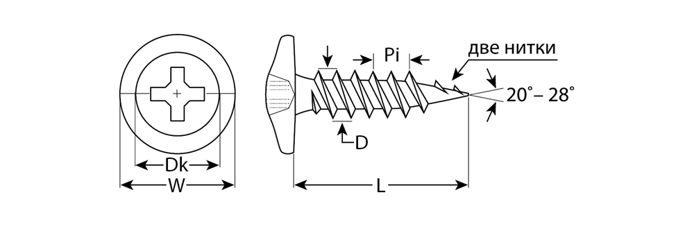 ЗУБР  ПШМ, 76 х 4.2 мм, цинк, 2000 шт, саморез c пресс-шайбой (4-300190-42-076) 4-300190-42-076