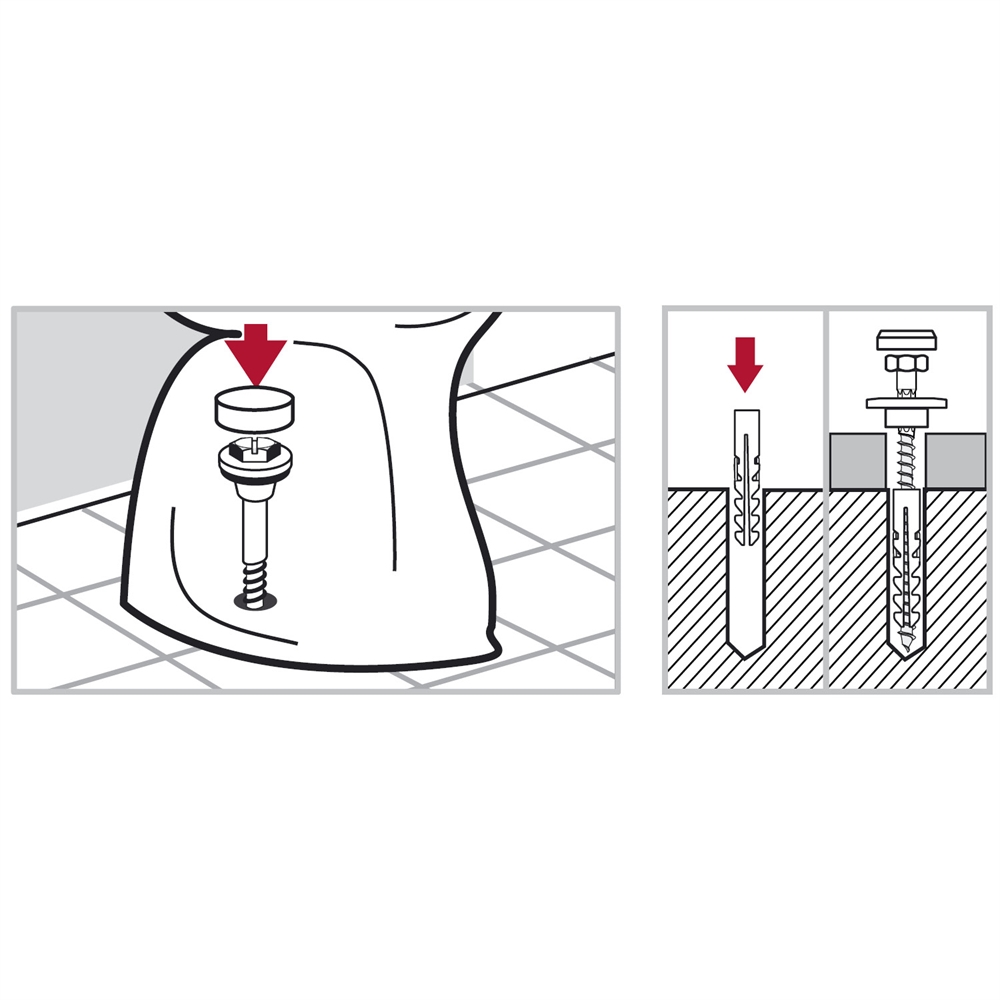 ЗУБР  10 мм, белый, набор для крепления унитазов, Профессионал (44210) 44210_z01