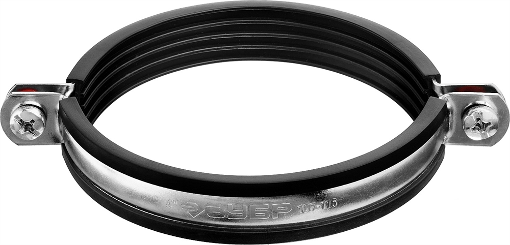 ЗУБР  4″, цинк, 5 шт, трубный хомут с гайкой (37850-107-116) 37850-107-116