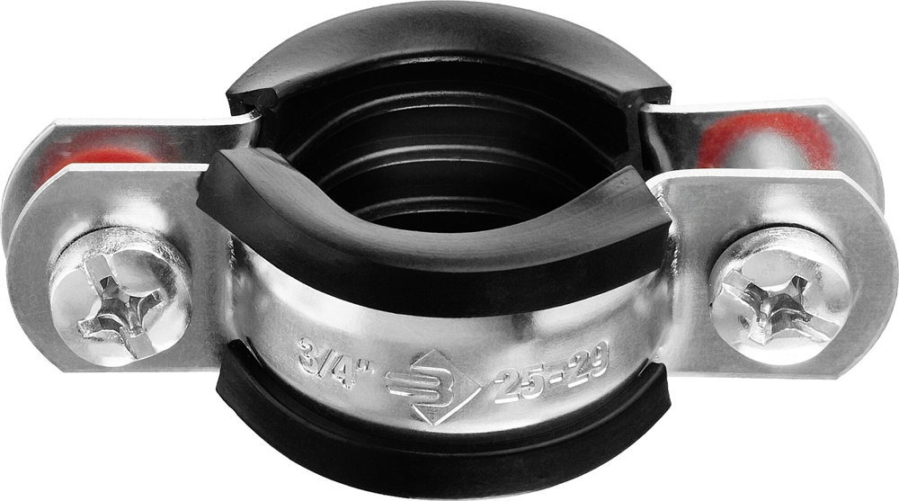 ЗУБР  3/4″, цинк, 9 шт, трубный хомут с гайкой (37850-25-29) 37850-25-29