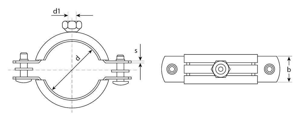 ЗУБР  3/4″, цинк, 9 шт, трубный хомут с гайкой (37850-25-29) 37850-25-29