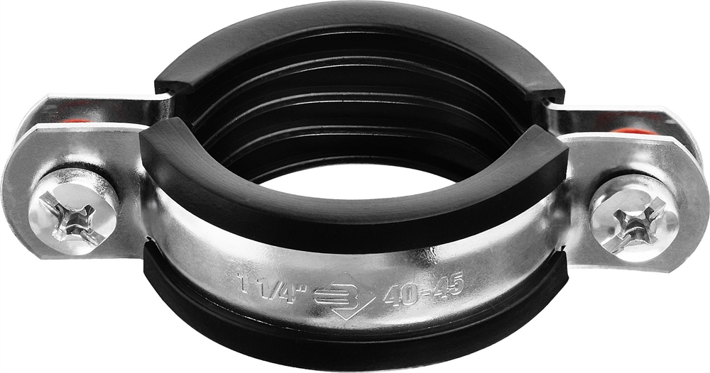 ЗУБР  1 1/4″, цинк, 8 шт, трубный хомут с гайкой (37850-40-45) 37850-40-45