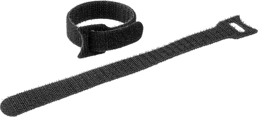 ЗУБР  ВЕЛЬКРО, 16 x 210 мм, нейлон РА66, 10 шт, черные, кабельные стяжки-липучки, Профессионал (30932-10) 30932-10