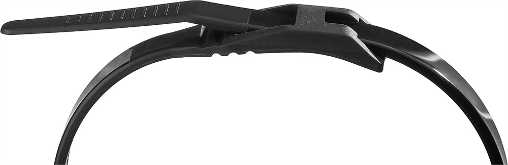 ЗУБР  КОБРА, 3.6 x 205 мм, нейлон РА66, 50 шт, черные, кабельные стяжки с плоским замком, Профессионал (30935-36-205) 30935-36-205