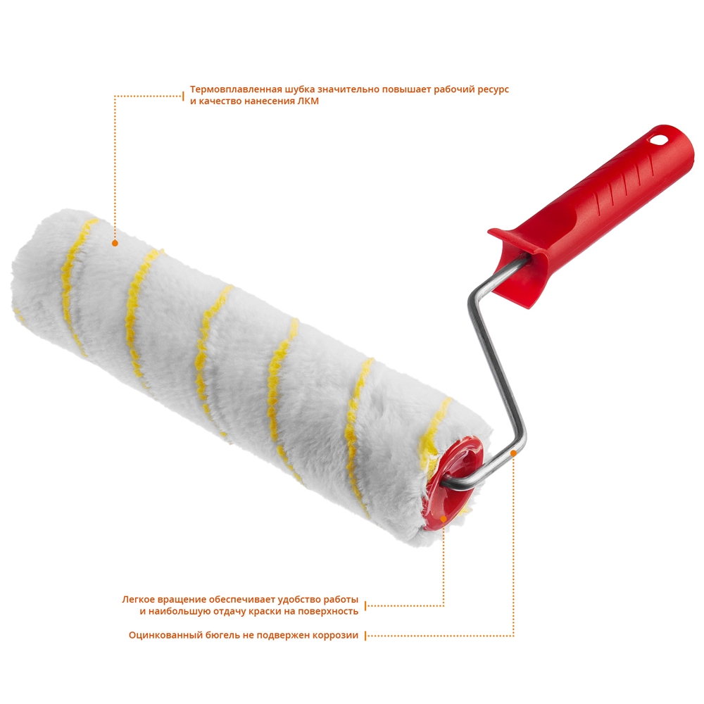 MIRAX  POLYTEX, 40 х 240 мм, бюгель 6 мм, ворс 12 мм, полиакрил/полиэстер, все виды ЛКМ, малярный валик (03716-24) 03716-24
