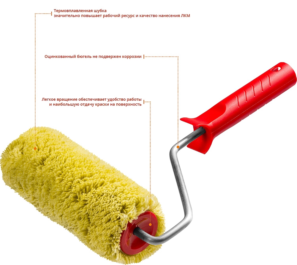 MIRAX  SYNTEX PRO, 48 х 180 мм, бюгель 8 мм, ворс 18 мм, полиакрил/полиэстер, все виды ЛКМ, малярный валик (03815-18) 03815-18