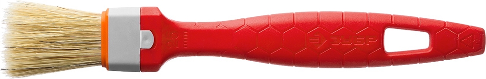 ЗУБР  УНИВЕРСАЛ, 25 мм, 1″, светлая натуральная щетина, пластмассовая ручка, все виды ЛКМ, плоская кисть (01015-025) 01015-025