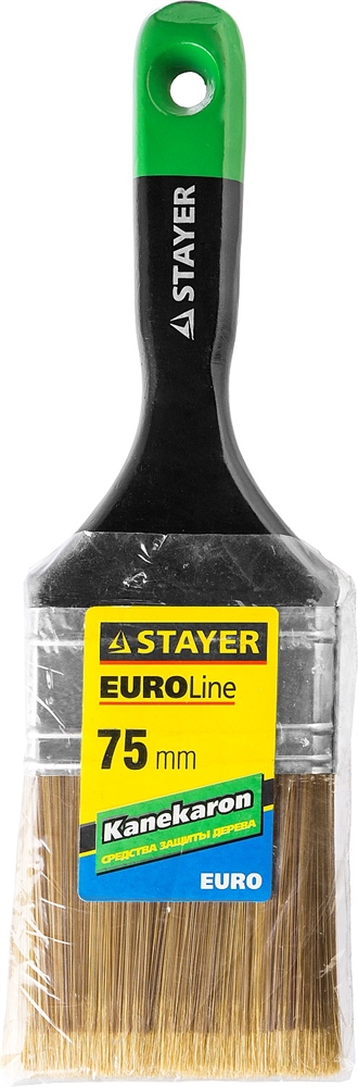 STAYER  UNIVERSAL-ARTEX, 75 мм, 3″, искусственная щетина, деревянная ручка, для высокотекучих ЛКМ, плоская кисть (0106-075) 0106-075