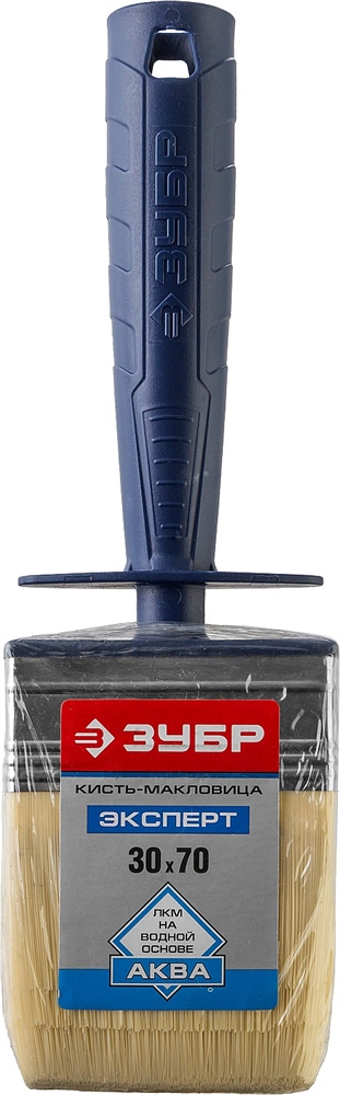 ЗУБР  АКВА, 3 х 70 см, смешанная искусственная, щетина, пластмассовый корпус, для воднодисперсионных и акриловых ЛКМ, макловица (01817-07) 01817-07