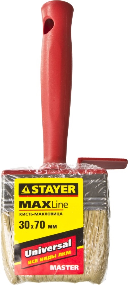 STAYER  UNIVERSAL, 3 х 7 см, светлая щетина, пластмассовый корпус, все виды ЛКМ, макловица (01824-07) 01824-07