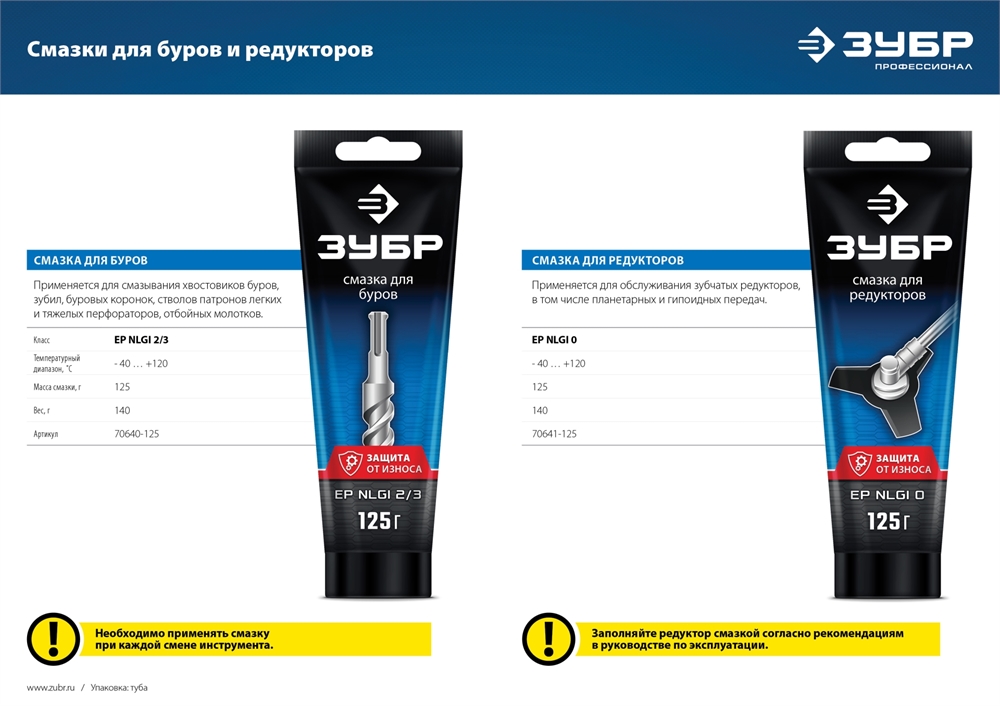 ЗУБР  125 г, смазка для редукторов, Профессионал (70641-125) 70641-125