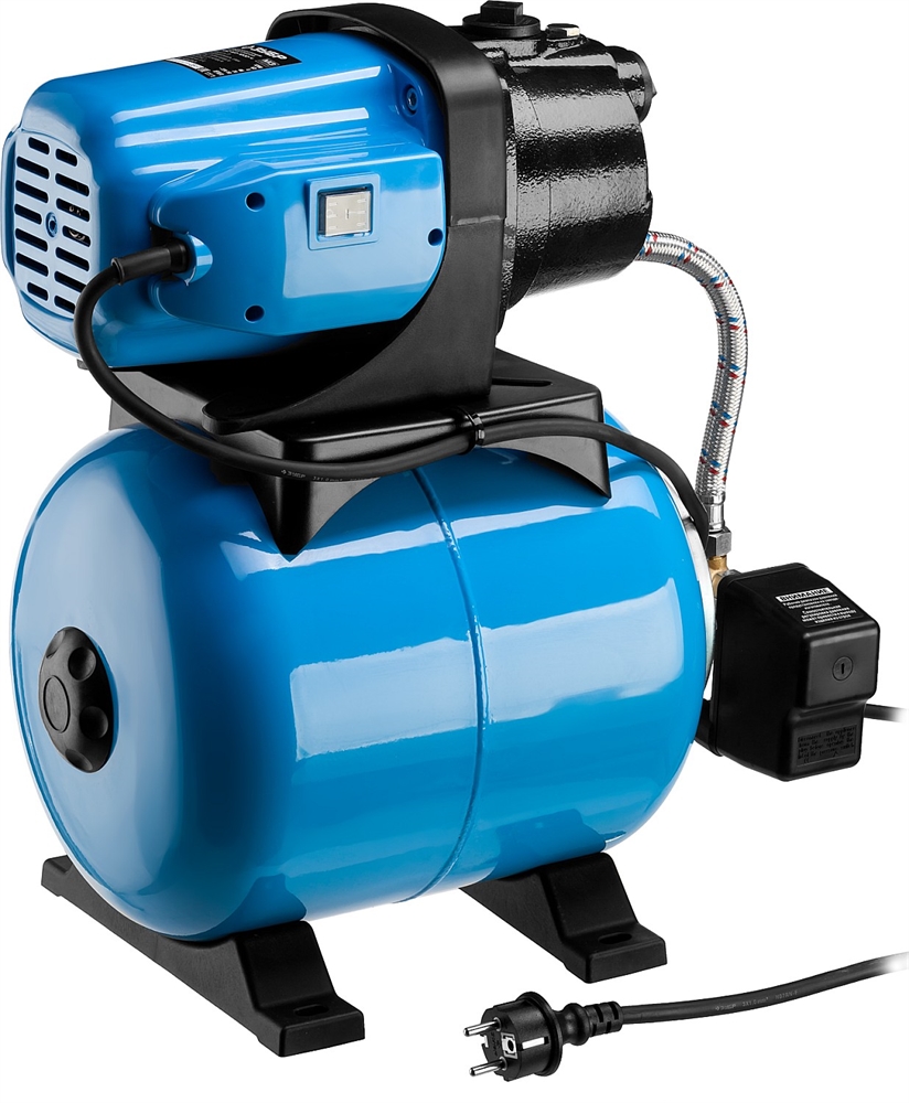 ЗУБР  1200 Вт, бак 20 л, автоматическая насосная станция, чугунный корпус (НАС-М3-1200-Ч) НАС-М3-1200-Ч