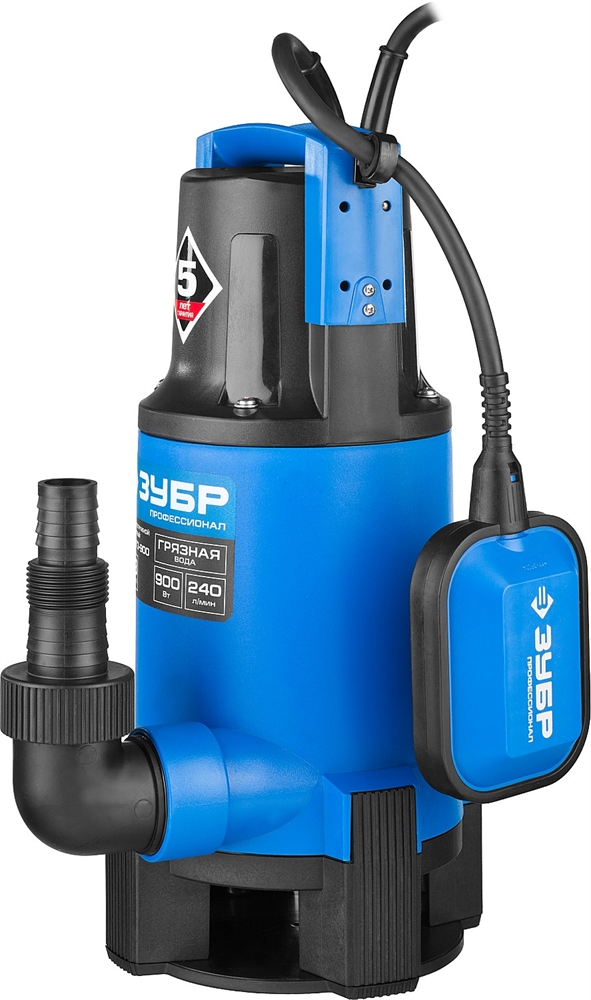 ЗУБР  900 Вт, дренажный насос для грязной воды, Профессионал (НПГ-Т3-900) НПГ-Т3-900