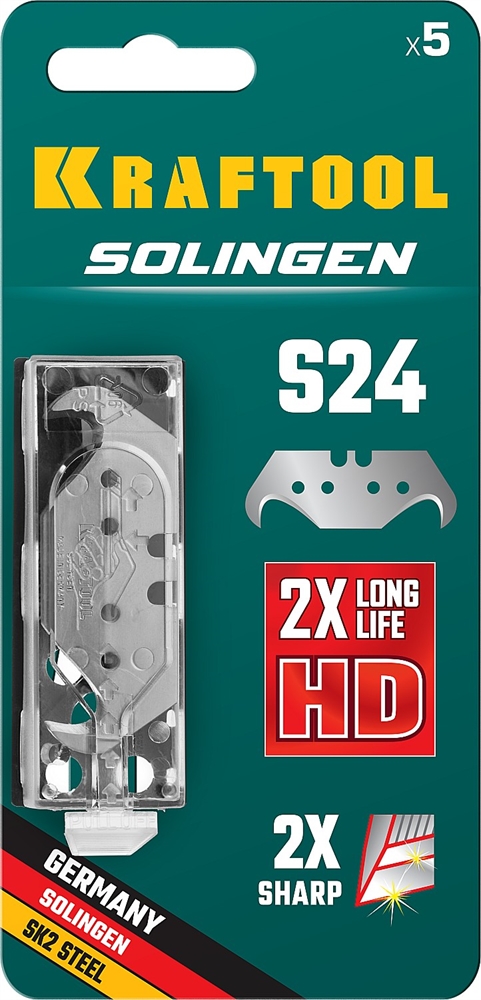 KRAFTOOL  Solingen-S24, 5 шт, крюковидные лезвия (09643-S5) 09643-S5_z02