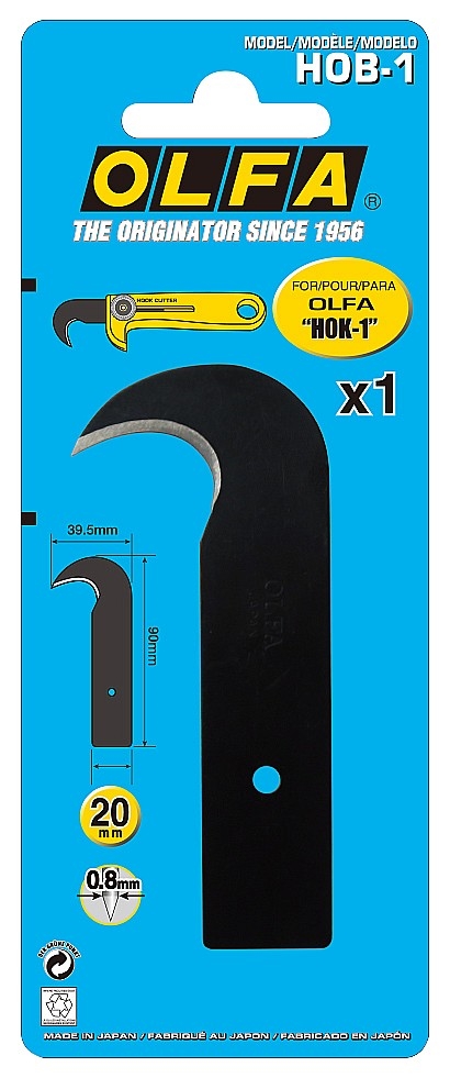 OLFA  39.5 мм, лезвие-крюк для ножа OLFA-HOK-1 (OL-HOB-1) OL-HOB-1
