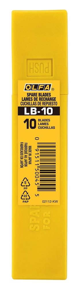 OLFA  18 мм, 10 шт, в боксе, сегментированные лезвия (OL-LB-10) OL-LB-10