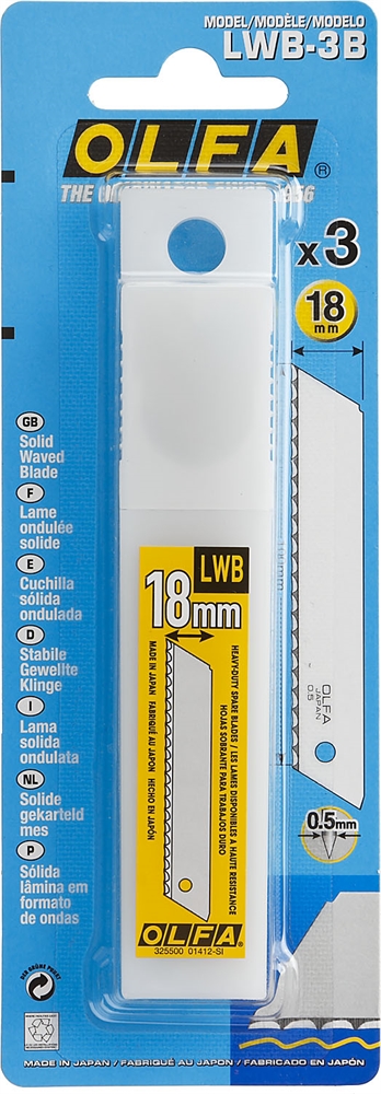 OLFA  18 мм, сегментированные лезвия (OL-LWB-3B) OL-LWB-3B