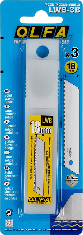 OLFA  18 мм, сегментированные лезвия (OL-LWB-3B) OL-LWB-3B