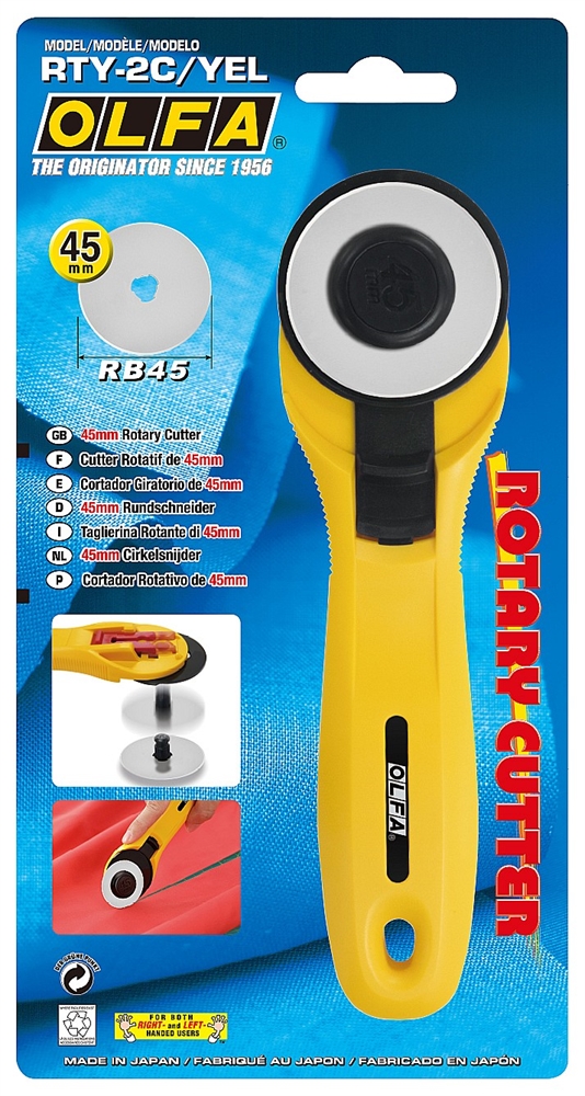 OLFA  45 мм, круговой нож (OL-RTY-2C/YEL) OL-RTY-2C/YEL