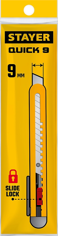 STAYER  QUICK-9.9 мм, нож из АБС пластика (0901) 0901_z01