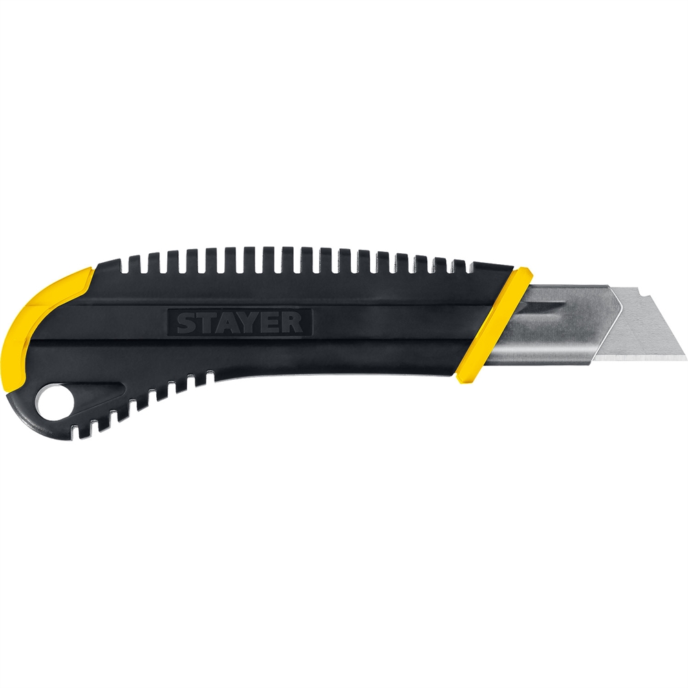 STAYER  KS-18, 18 мм, нож с винтовым фиксатором, Professional (09161) 09161_z01