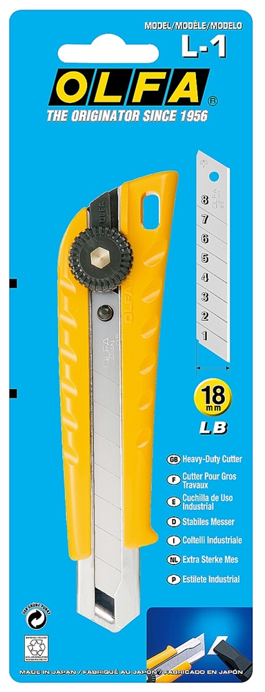 OLFA  18 мм, с выдвижным лезвием, нож (OL-L-1) OL-L-1