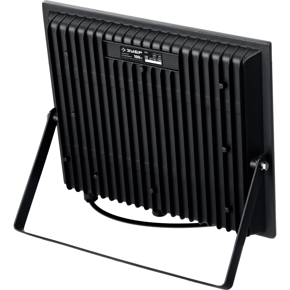 ЗУБР  ПСК-100, 100 Вт, 6500 К, IP 65, светодиодный прожектор, Профессионал (57141-100) 57141-100