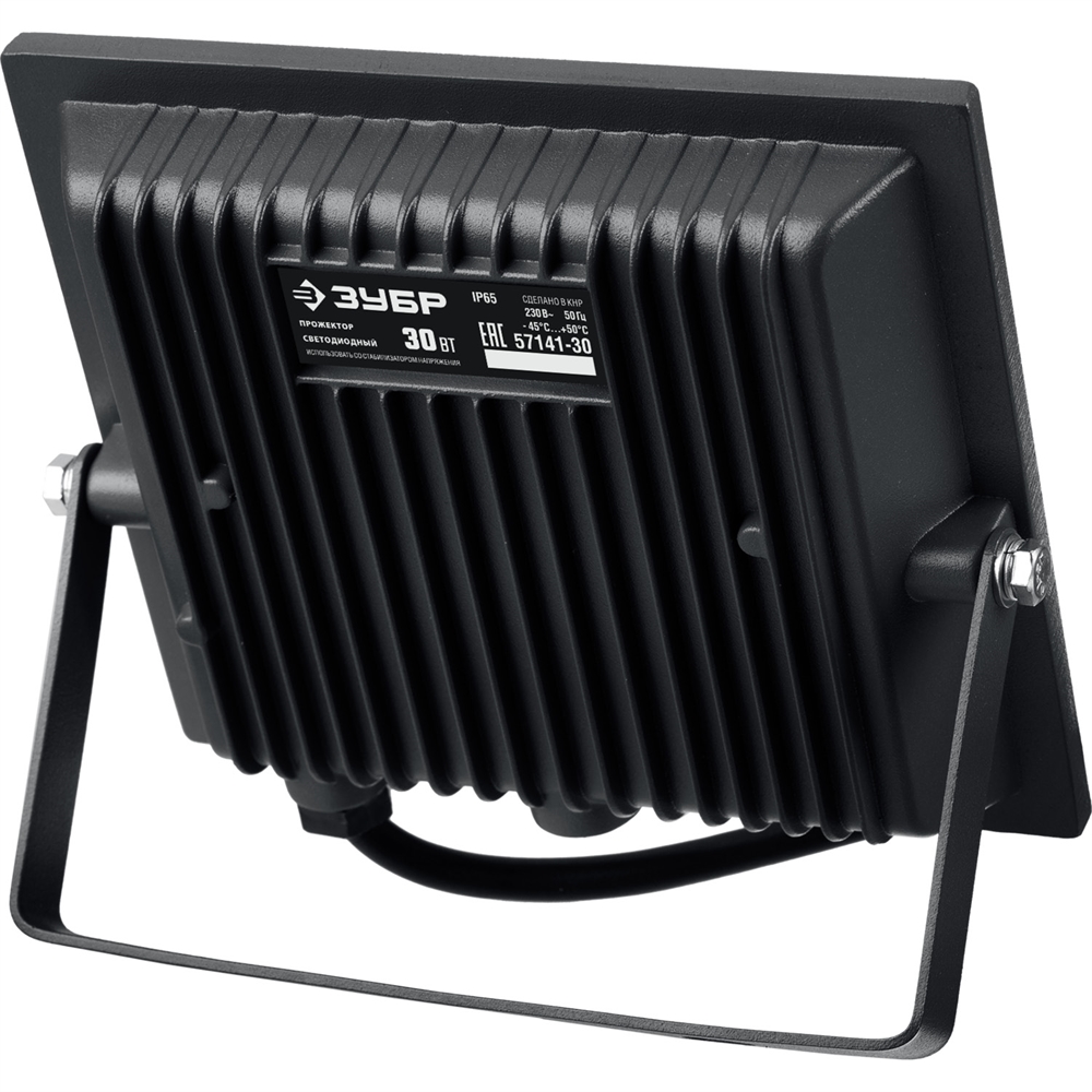 ЗУБР  ПСК-30, 30 Вт, 6500 К, IP 65, светодиодный прожектор, Профессионал (57141-30) 57141-30