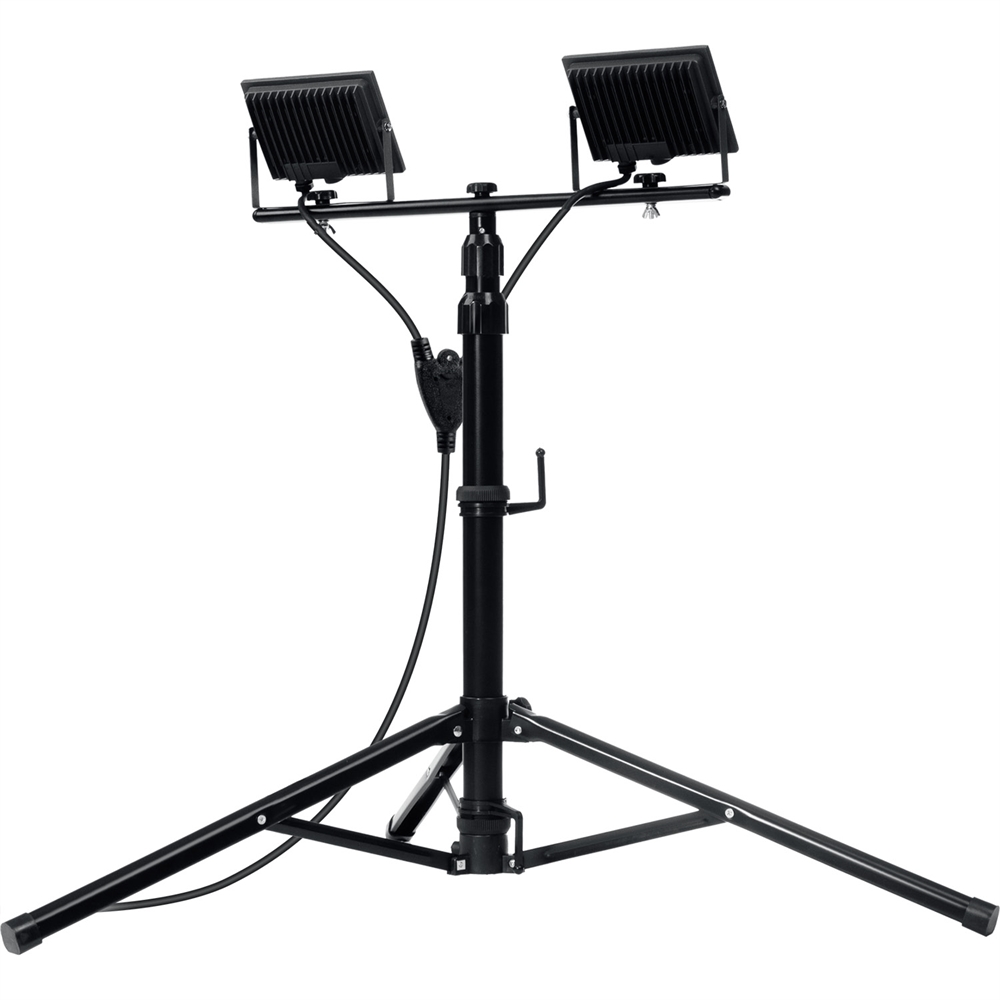 ЗУБР  ПСК 30х2, 2 х 30 Вт, 6500 К, IP 65, 1.6 м, светодиодные прожекторы  на штативе, Профессионал (57145-2-30) 57145-2-30